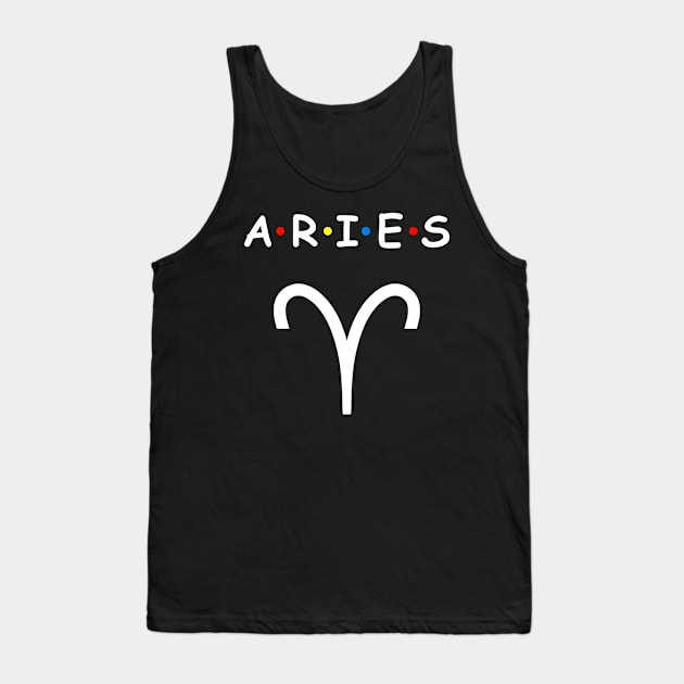 Aries Symbol Birthday Zodiac Aries Tank Top by SinBle